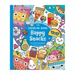 OOLY Farvelægningsbog - Happy Snacks| Legetøj Til Ferien|Tegne- & Malegrej