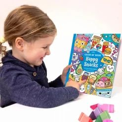 OOLY Farvelægningsbog - Happy Snacks| Legetøj Til Ferien|Tegne- & Malegrej