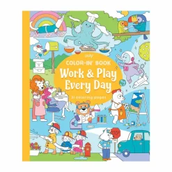 OOLY Farvelægningsbog - Work & Play Every Day| Legetøj Til Ferien|Tegne- & Malegrej