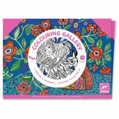 Djeco Farvelægningsplakater - Blomster, 3 stk| Voksenværk|Tegne- & Malegrej