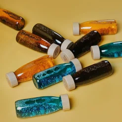 Fascinationsflaske - Gurkemeje glitter|Børn Mindfulness For Børn|Bliv Forundret