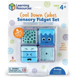 Learning Resources Fidget cubes - Få ro på, 4 stk| Taktil / Følesans|Fidget Toys