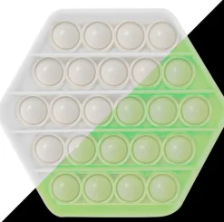 Fidget Pop It - Sekskantet/Glow in the dark, 1 stk| Taktil / Følesans|Ro & Fordybelse