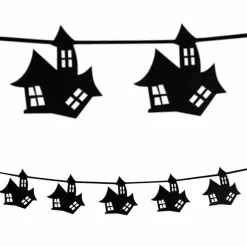 Filtguirlande - Hjemsøgte huse, 105 cm| Halloween