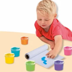 SES Creative Fingermaling - 6 x 110 ml - Inkl. papirrulle| Tegne- & Malegrej|Tumlinge Legetøj