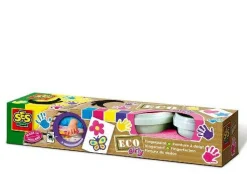SES Creative Fingermaling - 4 x 110 ml - Trendy| Vis Alle Varer (Særlige Behov)|Økologisk Eller Bæredygtig