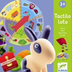 Djeco Følespil - Tactilo Loto, På bondegården| Taktil / Følesans|Spil