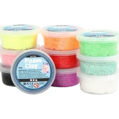 Creativ Company Foam Clay 10 x 35 gr. - Glitter| Påske|Kreativ Leg