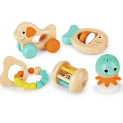 Hape Gavesæt til baby, 5 dele| Rangler|Bidelegetøj