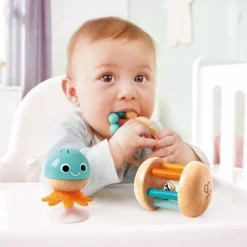 Hape Gavesæt til baby, 3 dele| Rangler|Bidelegetøj