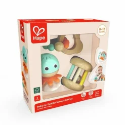 Hape Gavesæt til baby, 3 dele| Rangler|Bidelegetøj