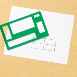 Learning Resources Geometriske former - Skabeloner, 5 stk.| Finmotorik|Matematik & Leg