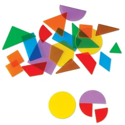 Learning Resources Geometriske former, transparente - 408 stk.| Skolesjov|Matematik & Leg