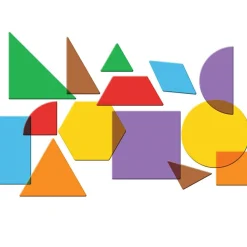 Learning Resources Geometriske former, transparente - 408 stk.| Skolesjov|Matematik & Leg