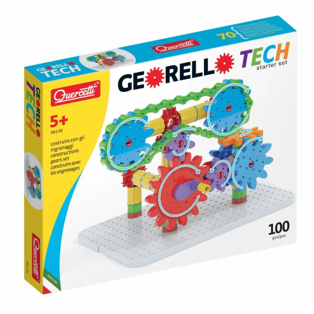 Quercetti Georello Tech byggesæt - Startkit, 100 dele| Byggesæt