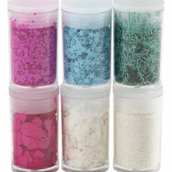 Creativ Company Glimmer & pailletter - Pastel, 6 x 7 ml.| Påske|Kreativ Leg