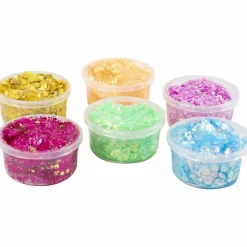 Creativ Company Glitter Clay 6 x 20 ml - Basisfarver| Påske|Kreativ Leg