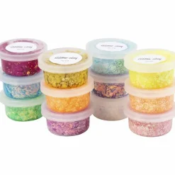 Creativ Company Glitter Clay 72 x 20 ml - Mix| Påske|Kreativ Leg