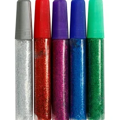 Creativ Company Glitterlim 10 ml. - Kulørt, 5 stk| Kreativ Leg|Jul