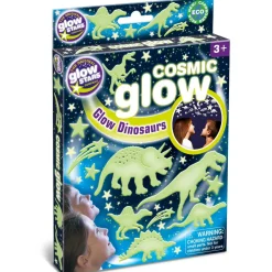Brainstorm Glow - Dinosaurer + stjerner, 12 dele| Dinosaur Legetøj|Astronomi