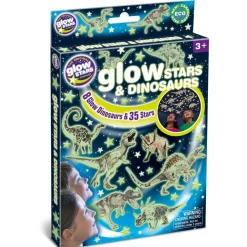 Brainstorm Glow - Dinosaurer + stjerner, 43 dele| Dinosaur Legetøj|Astronomi