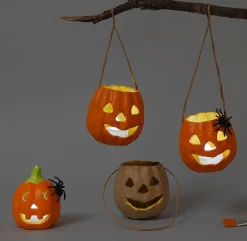 Creativ Company Græskarhoved m. ophæng (H: 8,5 cm.)| Halloween