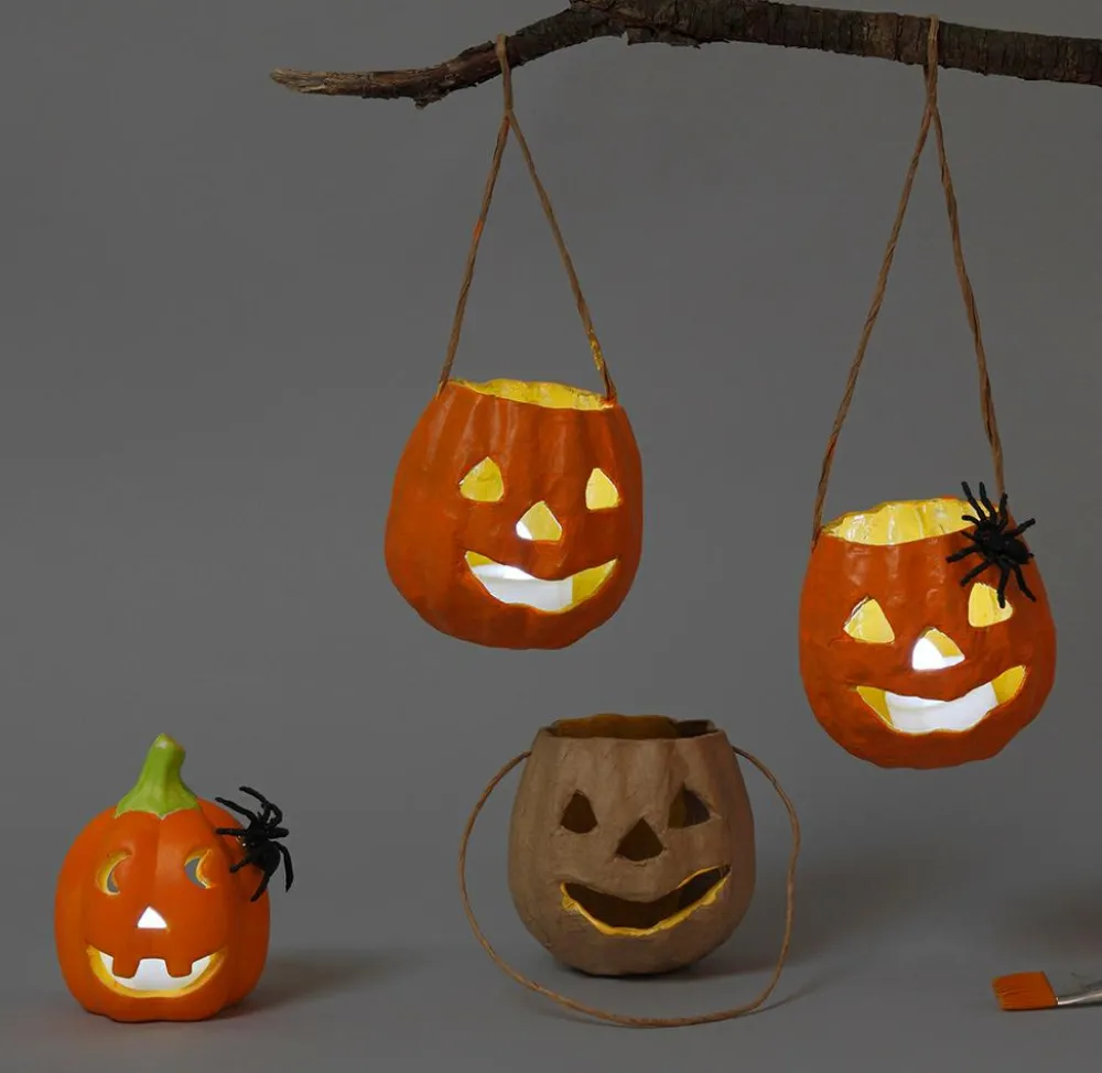 Creativ Company Græskarhoved m. ophæng (H: 8,5 cm.)| Halloween