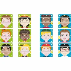 Quercetti Gæt et ansigtsudtryk-puslespil| Sociale Kompetencer|Puslespil