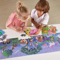 Hape Gulvpuslespil m. 200 brikker - Den magiske skov| Puslespil