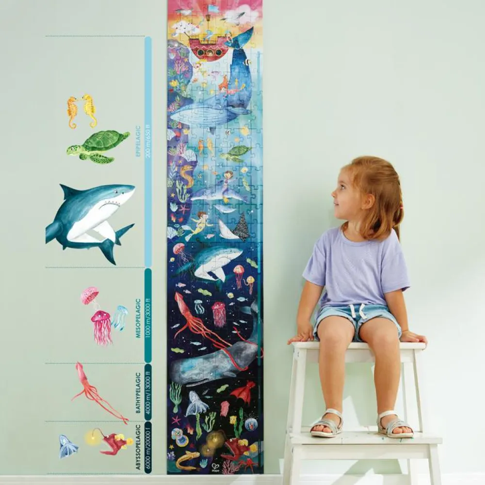 Hape Gulvpuslespil m. 200 brikker - Under havet| Puslespil