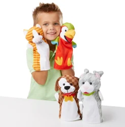 Melissa & Doug Hånddukker - Kæledyr, 4 stk.| Sprog & Leg|Tumlinge Legetøj