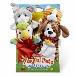 Melissa & Doug Hånddukker - Kæledyr, 4 stk.| Sprog & Leg|Tumlinge Legetøj