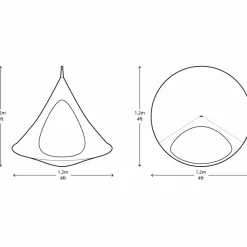 Hængehule Ø120 cm - Khaki|Børn Mindfulness For Børn