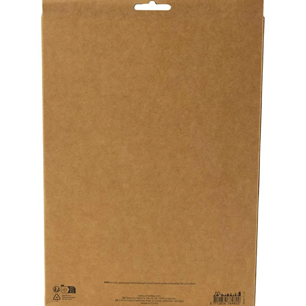 Creativ Company Hobbyfilt A4 - Natur, 10 ark| Jul