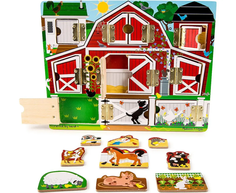 Melissa & Doug Hvad gemmer lågen - Bondegård| Puslespil