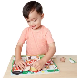 Melissa & Doug Hvad gemmer lågen - Bondegård| Puslespil
