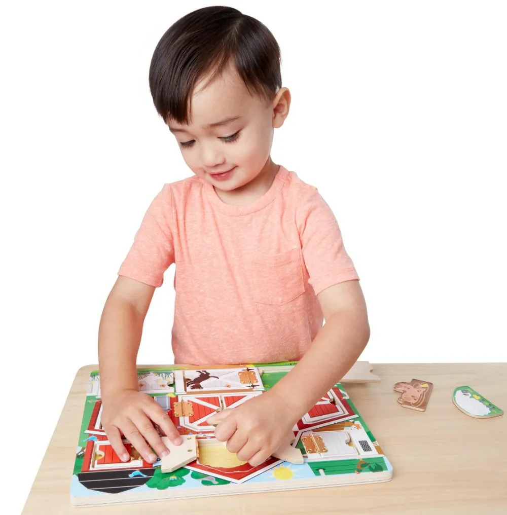 Melissa & Doug Hvad gemmer lågen - Bondegård| Puslespil