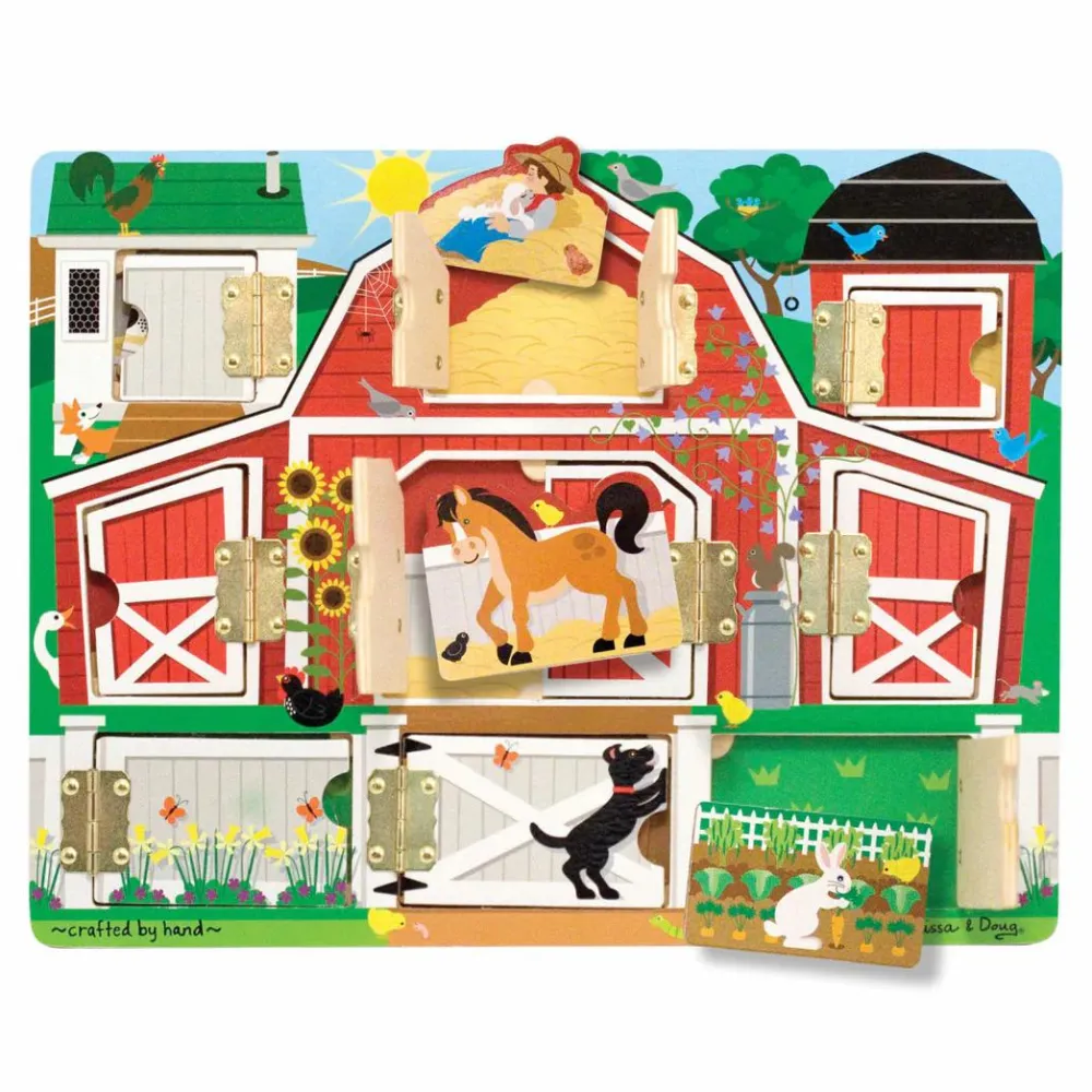 Melissa & Doug Hvad gemmer lågen - Bondegård| Puslespil