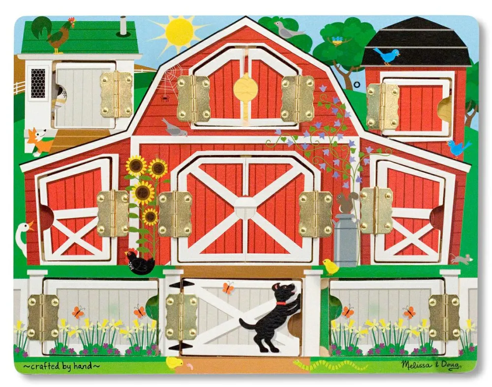 Melissa & Doug Hvad gemmer lågen - Bondegård| Puslespil