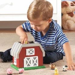 Learning Resources Hvem bor på bondegården?| Sorterings- & Stablelegetøj|Dukkehus & Legesæt