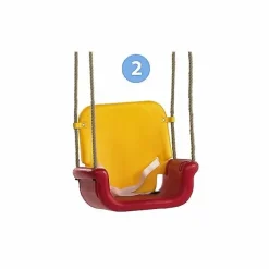 3-i-1 babygynge - Gul/rød| Gynger|Babylegetøj