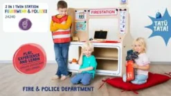 2-i-1 legestation - Brandstation & politistation| Rolleleg