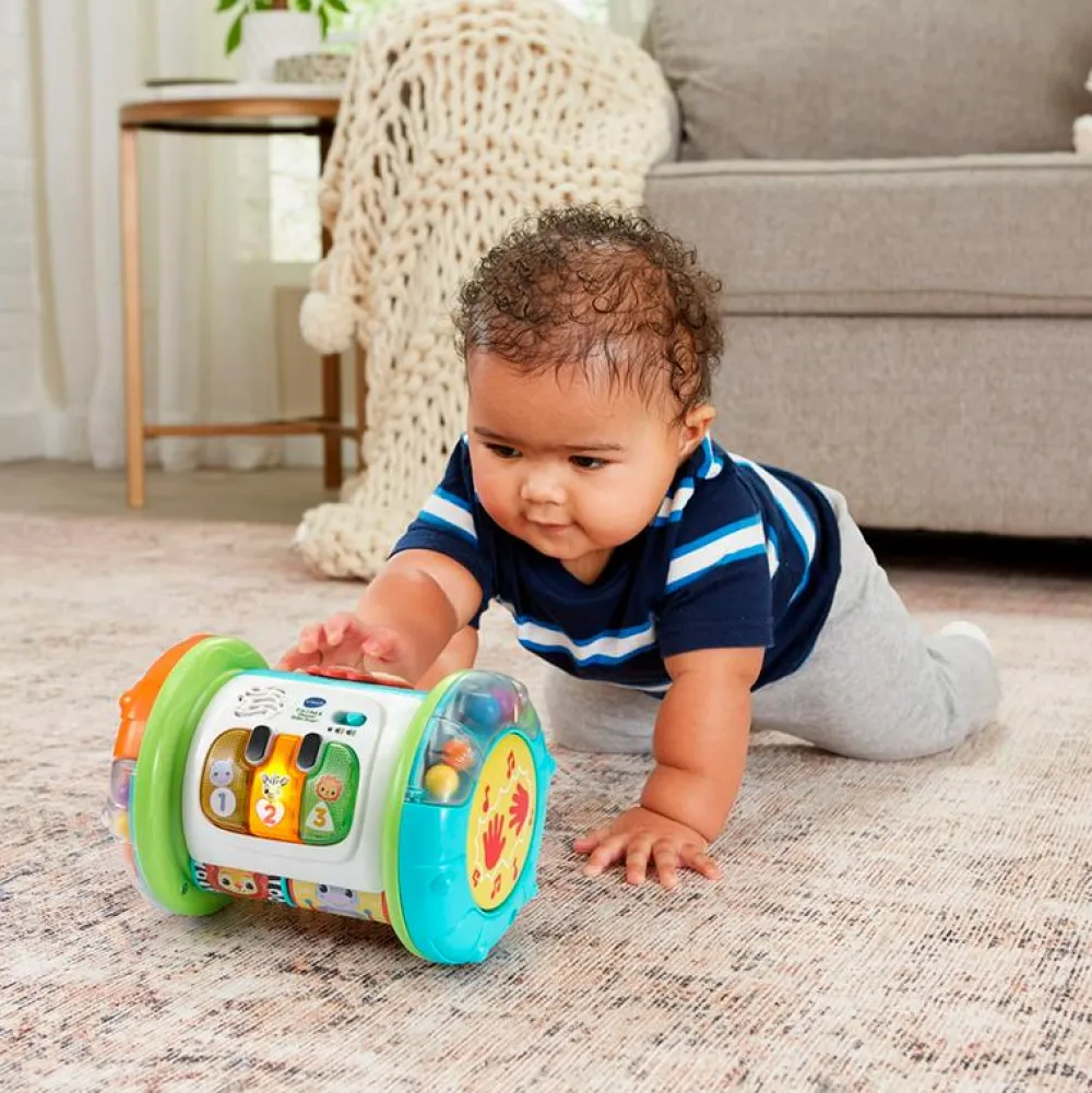 vtech 2-i-1 rullende tromme med lys og lyd| Babylegetøj|Tumlinge Legetøj