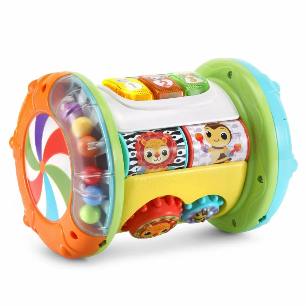 vtech 2-i-1 rullende tromme med lys og lyd| Babylegetøj|Tumlinge Legetøj