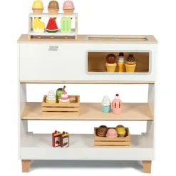 mamamemo Isbutik inkl. fryser| Trælegetøj|Legekøkken & Legemad