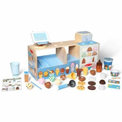 Melissa & Doug Iskiosk af træ, 42 dele| Rolleleg|Legekøkken & Legemad