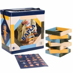 KAPLA klodser - Blå/Gul/Grøn, 120 stk| Trælegetøj|Montessori