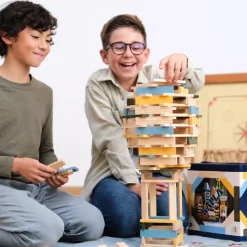 KAPLA klodser - Blå/Gul/Grøn, 120 stk| Trælegetøj|Montessori