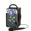 Karaokemaskine m. bluetooth + lys - Sort|Børn Musikinstrumenter Til Børn