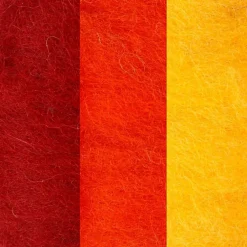 Creativ Company Kartet uld - Rød/orange/gul, 3 x 10 gr.| Jul|Kreativ Leg